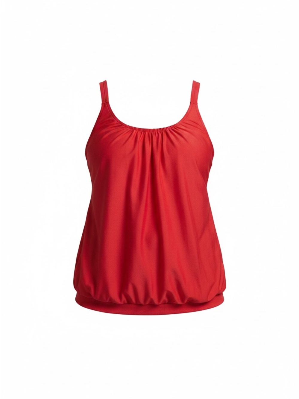 Women’s Red Tankini Blouson Swim Top Size Medium